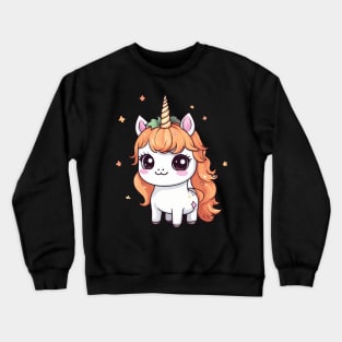 Cute Unicorn Pumpkin Girls Kids Funny Halloween Thanksgiving Crewneck Sweatshirt